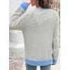imageSHEWIN Women Color Block Patchwork Sweatshirt 2025 Fall Pullover Oversized TopsGray