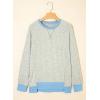 imageSHEWIN Women Color Block Patchwork Sweatshirt 2025 Fall Pullover Oversized TopsGray