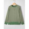 imageSHEWIN Women Color Block Patchwork Sweatshirt 2025 Fall Pullover Oversized TopsGreen