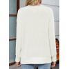 imageSHEWIN Women Color Block Patchwork Sweatshirt 2025 Fall Pullover Oversized TopsWhite