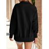 imageSHEWIN Womens Reverse Seam SnapButton Henley Sweatshirt Casual Loose High Low Split Pullover TopsBlack