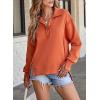 imageSHEWIN Womens Reverse Seam SnapButton Henley Sweatshirt Casual Loose High Low Split Pullover TopsOrange