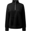 imageSHEWIN Womens Sweatshirt Casual Long Sleeve Half Zip Pullover Lightweight Sweatshirts Tops Fall Fashion Outfits 2025Black