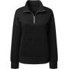 imageSHEWIN Womens Sweatshirt Casual Long Sleeve Half Zip Pullover Lightweight Sweatshirts Tops Fall Fashion Outfits 2025Black