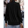 imageSHEWIN Womens Sweatshirt Casual Long Sleeve Half Zip Pullover Lightweight Sweatshirts Tops Fall Fashion Outfits 2025Black