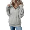 imageSHEWIN Womens Sweatshirt Casual Long Sleeve Half Zip Pullover Lightweight Sweatshirts Tops Fall Fashion Outfits 2025Grey