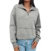 imageSHEWIN Womens Sweatshirt Casual Long Sleeve Half Zip Pullover Lightweight Sweatshirts Tops Fall Fashion Outfits 2025Grey