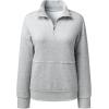 imageSHEWIN Womens Sweatshirt Casual Long Sleeve Half Zip Pullover Lightweight Sweatshirts Tops Fall Fashion Outfits 2025Grey