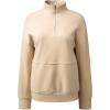imageSHEWIN Womens Sweatshirt Casual Long Sleeve Half Zip Pullover Lightweight Sweatshirts Tops Fall Fashion Outfits 2025Khaki