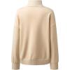 imageSHEWIN Womens Sweatshirt Casual Long Sleeve Half Zip Pullover Lightweight Sweatshirts Tops Fall Fashion Outfits 2025Khaki