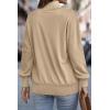 imageSHEWIN Womens Sweatshirt Casual Long Sleeve Half Zip Pullover Lightweight Sweatshirts Tops Fall Fashion Outfits 2025Khaki
