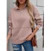 imageSHEWIN Womens Sweatshirt Casual Long Sleeve Half Zip Pullover Lightweight Sweatshirts Tops Fall Fashion Outfits 2025Light Pink