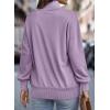 imageSHEWIN Womens Sweatshirt Casual Long Sleeve Half Zip Pullover Lightweight Sweatshirts Tops Fall Fashion Outfits 2025Purple