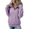imageSHEWIN Womens Sweatshirt Casual Long Sleeve Half Zip Pullover Lightweight Sweatshirts Tops Fall Fashion Outfits 2025Purple