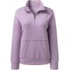 imageSHEWIN Womens Sweatshirt Casual Long Sleeve Half Zip Pullover Lightweight Sweatshirts Tops Fall Fashion Outfits 2025Purple