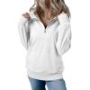 imageSHEWIN Womens Sweatshirt Casual Long Sleeve Half Zip Pullover Lightweight Sweatshirts Tops Fall Fashion Outfits 2025White