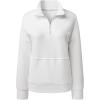 imageSHEWIN Womens Sweatshirt Casual Long Sleeve Half Zip Pullover Lightweight Sweatshirts Tops Fall Fashion Outfits 2025White