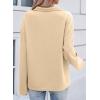 imageSHEWIN Womens Sweatshirt Lightweight Mock Neck sweatshirt Sweatshirts for Women Half Zip Pullover Fall Clothes for Women 2025Beige
