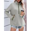 imageSHEWIN Womens Sweatshirt Lightweight Mock Neck sweatshirt Sweatshirts for Women Half Zip Pullover Fall Clothes for Women 2025Grey