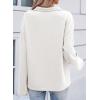 imageSHEWIN Womens Sweatshirt Lightweight Mock Neck sweatshirt Sweatshirts for Women Half Zip Pullover Fall Clothes for Women 2025White