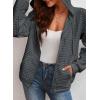 imageSHEWIN Womens Zip Up Hoodies Oversized Sweatshirt Fall Fashion Outfits 2025 Casual Waffle Hooded JacketsDark Grey