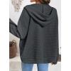 imageSHEWIN Womens Zip Up Hoodies Oversized Sweatshirt Fall Fashion Outfits 2025 Casual Waffle Hooded JacketsDark Grey