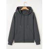imageSHEWIN Womens Zip Up Hoodies Oversized Sweatshirt Fall Fashion Outfits 2025 Casual Waffle Hooded JacketsDark Grey