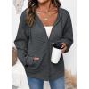 imageSHEWIN Womens Zip Up Hoodies Oversized Sweatshirt Fall Fashion Outfits 2025 Casual Waffle Hooded JacketsDark Grey