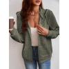 imageSHEWIN Womens Zip Up Hoodies Oversized Sweatshirt Fall Fashion Outfits 2025 Casual Waffle Hooded JacketsGreen