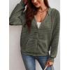 imageSHEWIN Womens Zip Up Hoodies Oversized Sweatshirt Fall Fashion Outfits 2025 Casual Waffle Hooded JacketsGreen