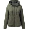 imageSHEWIN Womens Zip Up Hoodies Oversized Sweatshirt Fall Fashion Outfits 2025 Casual Waffle Hooded JacketsGreen