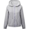 imageSHEWIN Womens Zip Up Hoodies Oversized Sweatshirt Fall Fashion Outfits 2025 Casual Waffle Hooded JacketsGrey