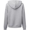 imageSHEWIN Womens Zip Up Hoodies Oversized Sweatshirt Fall Fashion Outfits 2025 Casual Waffle Hooded JacketsGrey