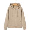 imageSHEWIN Womens Zip Up Hoodies Oversized Sweatshirt Fall Fashion Outfits 2025 Casual Waffle Hooded JacketsKhaki
