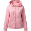 imageSHEWIN Womens Zip Up Hoodies Oversized Sweatshirt Fall Fashion Outfits 2025 Casual Waffle Hooded JacketsPink