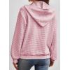 imageSHEWIN Womens Zip Up Hoodies Oversized Sweatshirt Fall Fashion Outfits 2025 Casual Waffle Hooded JacketsPink