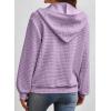 imageSHEWIN Womens Zip Up Hoodies Oversized Sweatshirt Fall Fashion Outfits 2025 Casual Waffle Hooded JacketsPurple