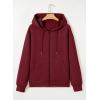 imageSHEWIN Womens Zip Up Hoodies Oversized Sweatshirt Fall Fashion Outfits 2025 Casual Waffle Hooded JacketsRed