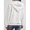 imageSHEWIN Womens Zip Up Hoodies Oversized Sweatshirt Fall Fashion Outfits 2025 Casual Waffle Hooded JacketsWhite