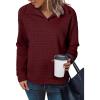 imageSHEWIN Fall Women Sweatshit Spring Lightweight Pullover ShirtsRed
