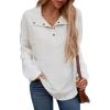 imageSHEWIN Fall Womens Oversized Sweatshirt Button Up Comfy Pullover SweatshirtGrey