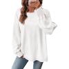 imageSHEWIN Oversized Sweatshirt for Women Long Sleeve Crewneck Sweatshirts Pullover Womens Fall Fashion 2025White