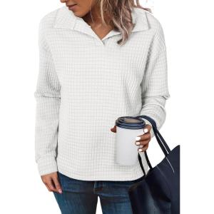 imageSHEWIN Fall Women Sweatshit Spring Lightweight Pullover ShirtsWhite