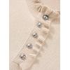 image:imageSHEWIN Women Short Sleeve Sweater Ruffle Dressy Business Casual Tops 2026Beige