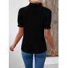 image:imageSHEWIN Women Short Sleeve Sweater Ruffle Dressy Business Casual Tops 2026Black