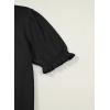 image:imageSHEWIN Women Short Sleeve Sweater Ruffle Dressy Business Casual Tops 2026Black