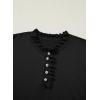 image:imageSHEWIN Women Short Sleeve Sweater Ruffle Dressy Business Casual Tops 2026Black