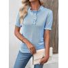 image:imageSHEWIN Women Short Sleeve Sweater Ruffle Dressy Business Casual Tops 2026Blue