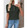 image:imageSHEWIN Women Short Sleeve Sweater Ruffle Dressy Business Casual Tops 2026Green
