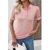 image:imageSHEWIN Women Short Sleeve Sweater Ruffle Dressy Business Casual Tops 2026Pink
